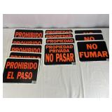 Spanish No Smoking/ No Trespassing Signs