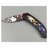 Sigma Impex Eagle Flag Flame Folding Pocket Knife