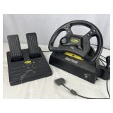 PS2 Mad Catz Dual Force Racing Wheel and Pedals
