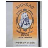 VTG Zig Zag Papers Poster (24"x12") In Frame