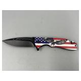 American Pride Flag & Eagle Folding Pocket Knife