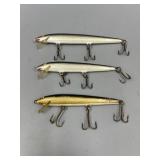 3 Rapala Floating Minnow Fishing Lures