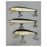 3 Rapala Floating Minnow Fishing Lures