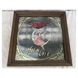 Miller High Life "Girl on the Moon" Mirrored Sign
