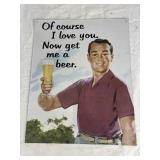 Metal Beer Sign 12in x15in