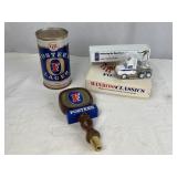 Fosterï¿½s Beer Tap Handle, Empty Beer Can, &