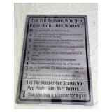 Metal Guns vs Women Sign 12in x17in