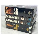 The Godfather VHS Tapes Parts 1, 2, & 3