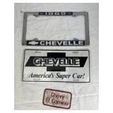 Chevelle Plate, Plate Frame, & El Camino Patch