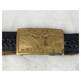 Vintage Purdue University Belt Buckle & Belt