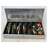 Tackle Box Containing Jigging Raps & Spoons
