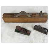 Vintage GEM Folding Mitre Box & 2 Metal Wood