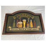 Wood Cheers Bar Sign