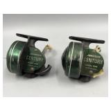 2 Johnson Century Model 100B Spincast Reels