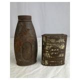 Antique Justrite Calcium Carbine Miners Tins