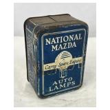 National Mazda Auto Lamps Tin Box