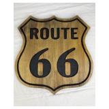 Wooden Route 66 Wall Hanging Sign