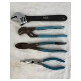 Adjustable Wrench & Channellock Pliers