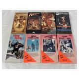 8 VHS Tapes: Indiana Jones, Planet of The Apes,