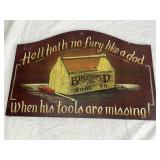 Wooden Sign "Hell Hath No Fury Like a Dad When