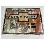 Metal Chevrolet Garage Sign 16in x12in