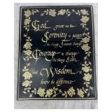Framed Gold & Black Prayer