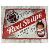 Red Stripe Larger Metal Sign
