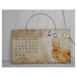 Metal Rooster Perpetual Calander w Magnets