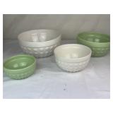 White/Green Nesting Mixing Bowls