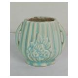 Nelson McCoy Aqua Floral Miniature Vase