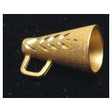 14kt Gold Megaphone Pendant/Charm 2.14g
