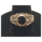 925 Ring with Black Stone 3.50g