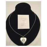 925 Diamond and Sapphire Pendant 19.52g from