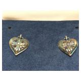 925 Diamond and Sapphire Earrings  7.43g from