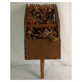Decorated Primitive Cranberry Scoop