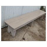 Wood Bench 6 Foot 8 Inch Long