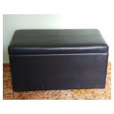 Faux Leather Storage Ottoman 29" x 15.5" x 15"