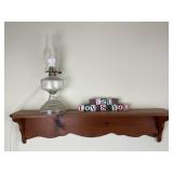 Display Shelf, Lamp, Blocks, & Corner Shelves