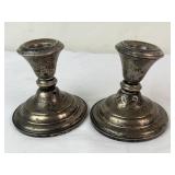 Weighted/Reinforced Sterling Candlestick Holders