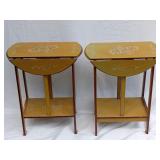 Yellow Drop Leaf Side Tables