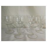6 Hollow Stem Beer Glasses