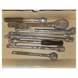 Group of 3/8 and 1/2 Ratchets