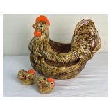 Ceramic Chicken Planter/Centerpiece