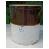 4 Gallon Two-toned Stoneware Crock