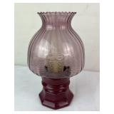 Vintage Ceramic Candle Holder w/ Glass Dome