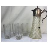 Crystal Decanter & Drinking Glasses