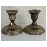 Weighted Sterling Candlestick Holders