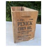 Penick Corn Oil Wood Crate