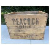 Wooden Peacock Beverages Crate