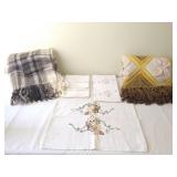 Afghan, Wool Blanket, Vintage Pillow Cases